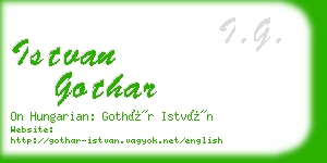 istvan gothar business card